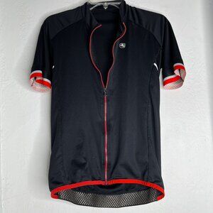 Giordana Kids Boys Large Black/Red Cycling Jersey Full Zip Made In Italy